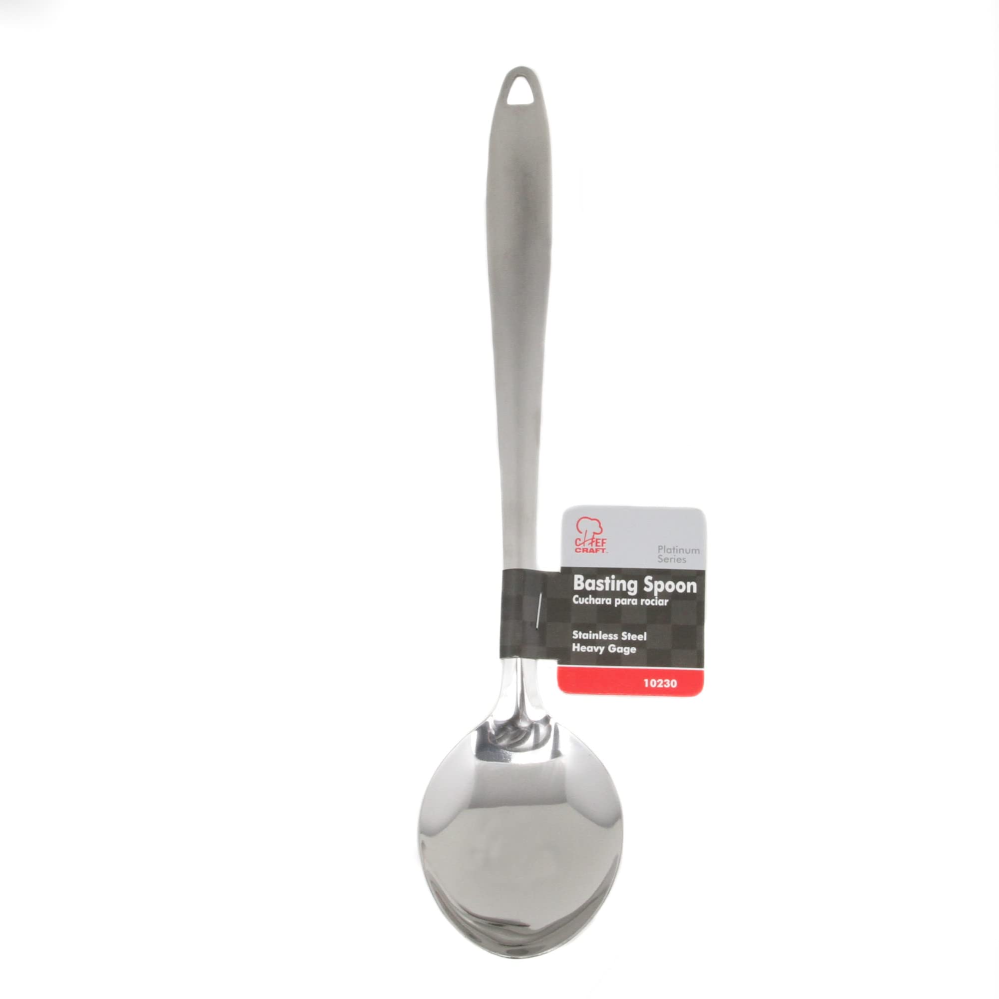 Chef Craft Select Basting Spoon, 13.5 Inch, Stainless Steel