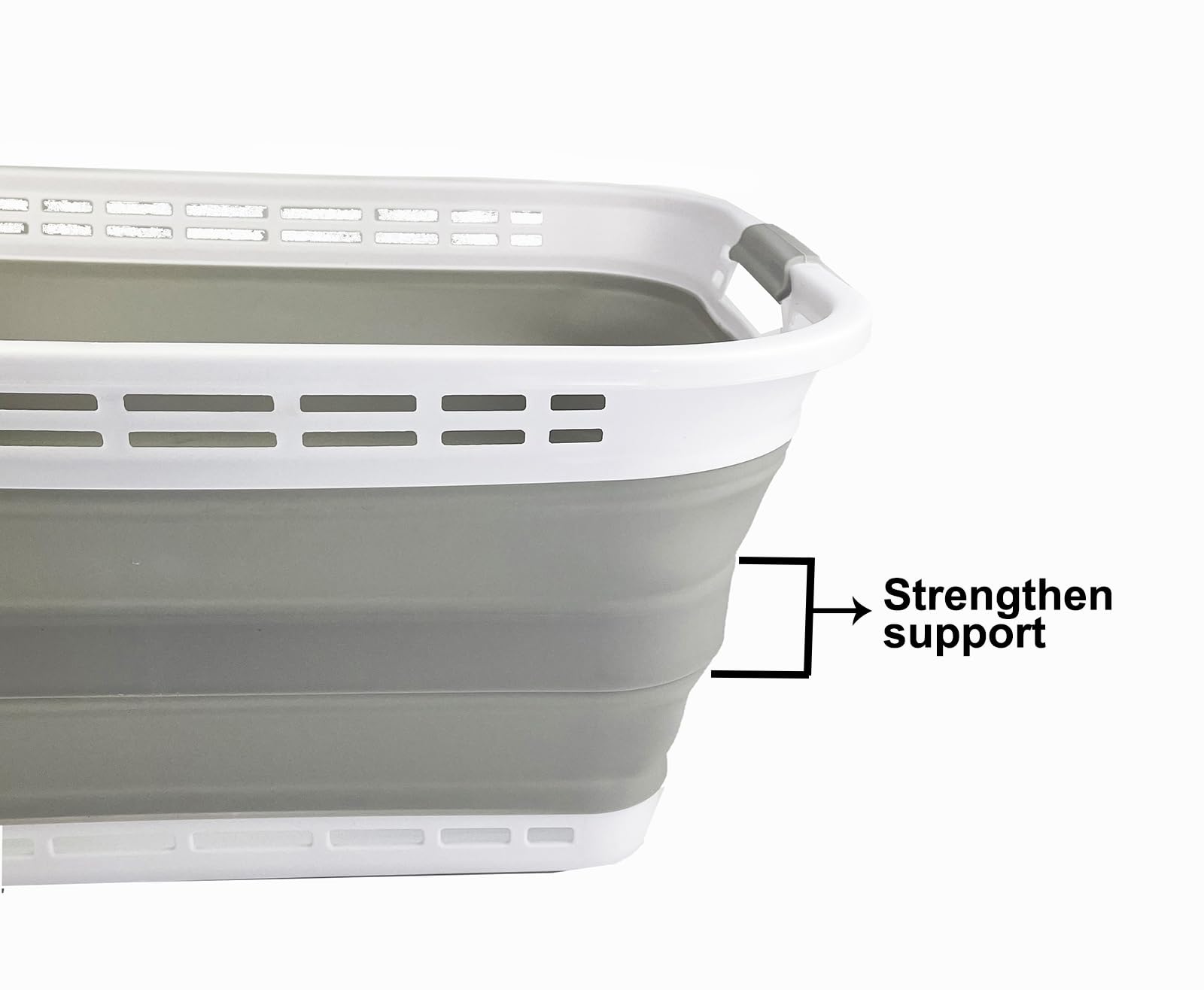 Sammart 42L (11 Gallons) Collapsible Plastic Laundry Hamper/Basket - Foldable Storage Container/Organizer - Portable Laundry Bas