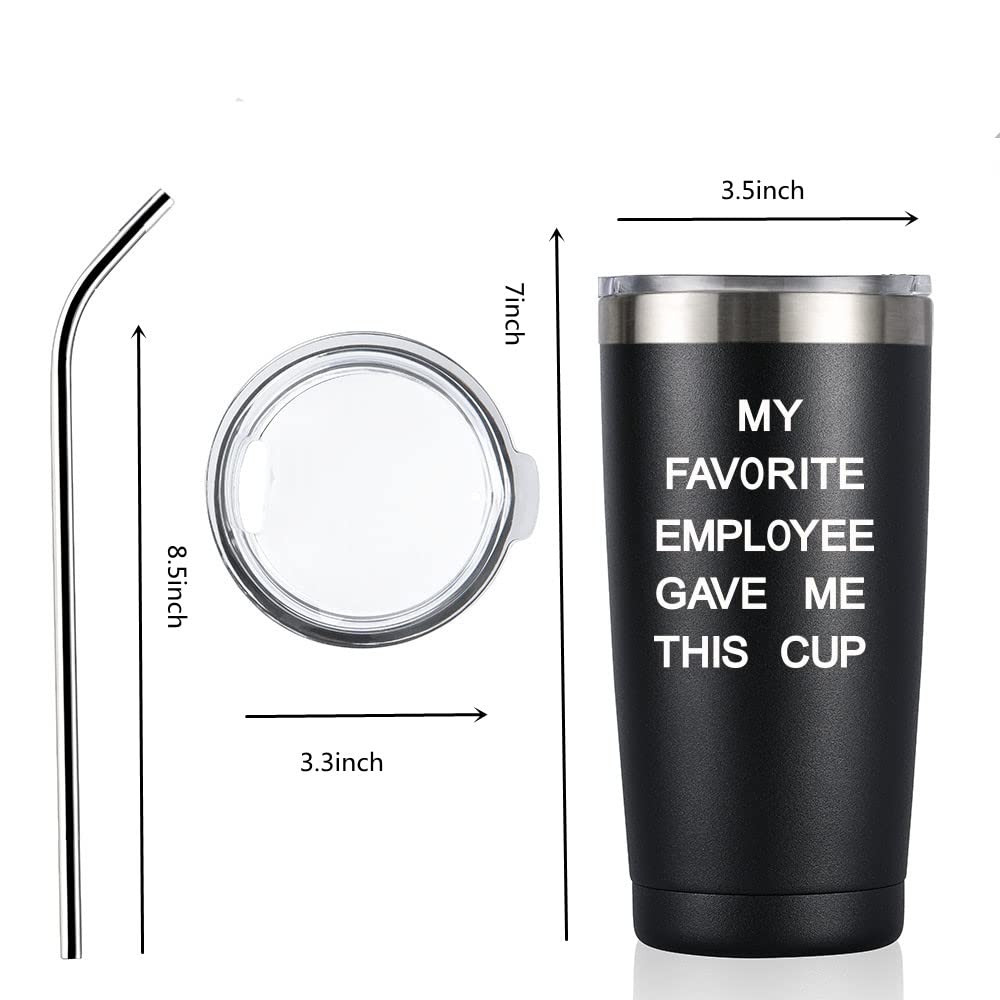 Socoarzr Boss Gifts For Men,My Favorite Employee Gave Me This Cup - Best Gifts For Boss,Boss Day, Christmas, Birthday Gift For B