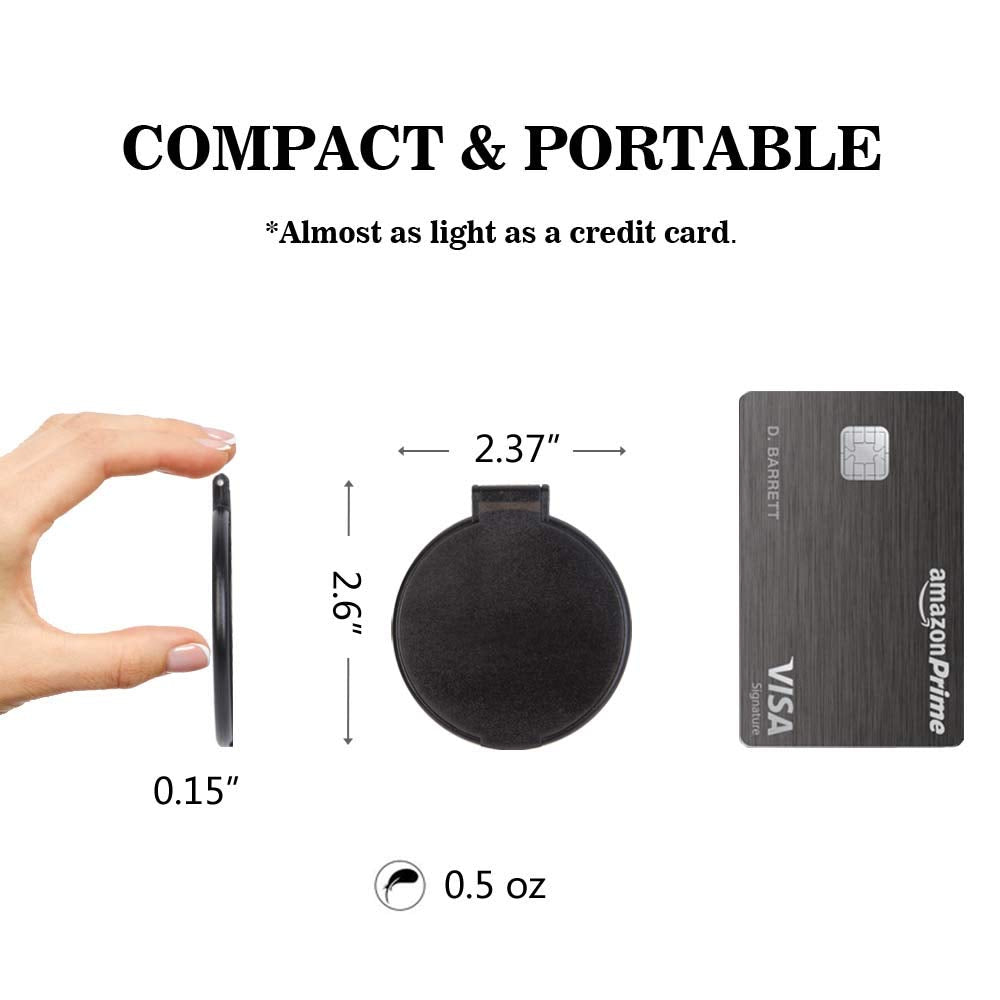 Compact Mirror Bulk Round Makeup Mirror For Purse, Set Of 3, 2.6L X 2.37W (3-Colors)