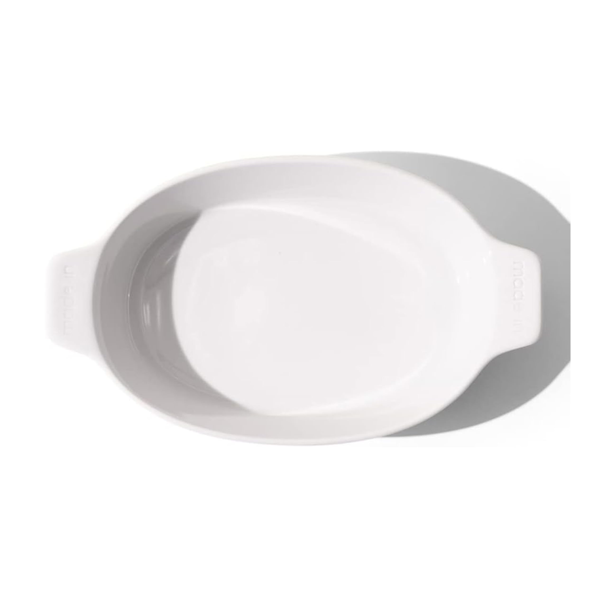 Made In Cookware | Oval Baking Dish | White | Hand Crafted Porcelain | Professional Bakeware | Made in France