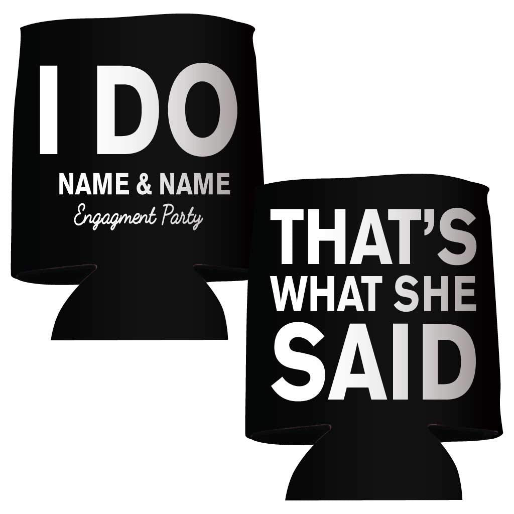 Victorystore Can Coolers: Custom Engagement Party Can Coolers That'S What She Said Wedding Engagement Can Coolers (25)