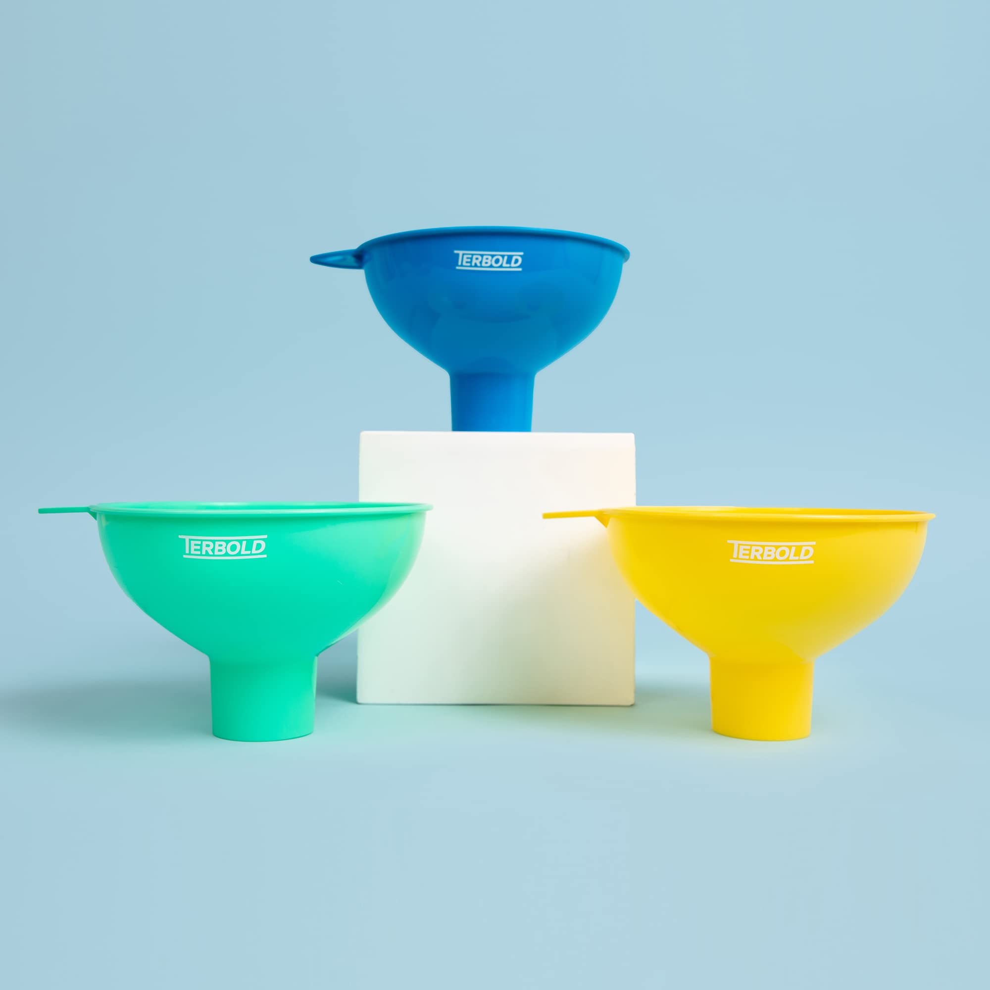 Terbold 3Pc Wide Mouth Canning Funnels For Filling Bottles And Mason Jars | Large Spout Quick Fill Food Grade Plastic Funnels Fo