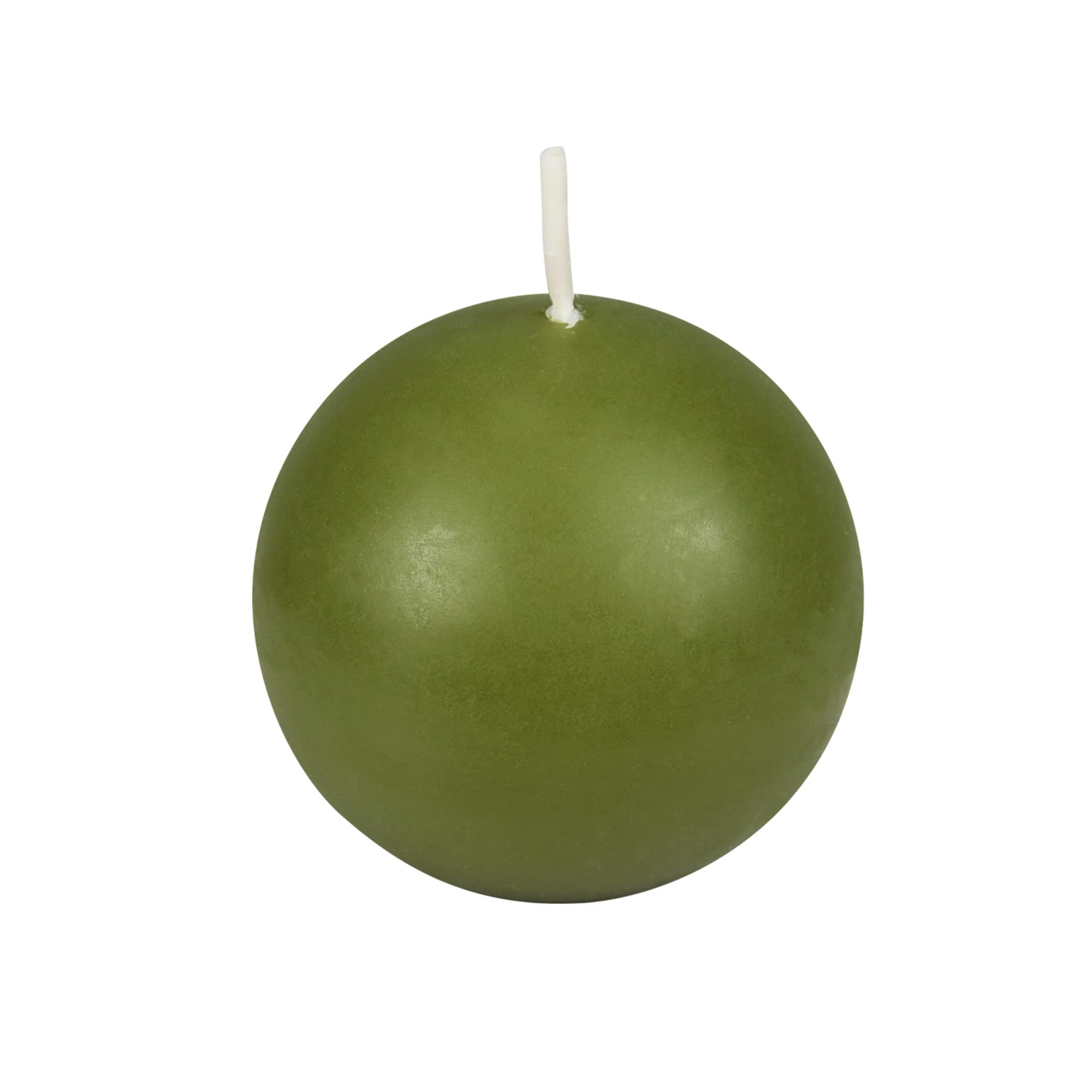 Zest Candle 12-Piece Ball Candles, 2-Inch, Sage Green