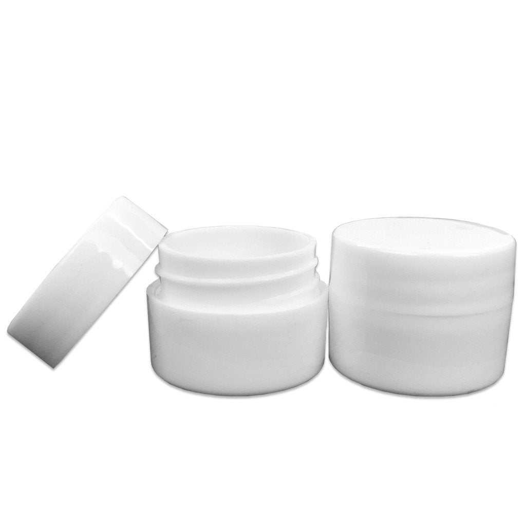 Beauticom 36 Pieces 7G/7Ml (0.25Oz) White Sturdy Thick Double Wall Plastic Container Jar With Foam Lined Lid For Herbs, Spices,