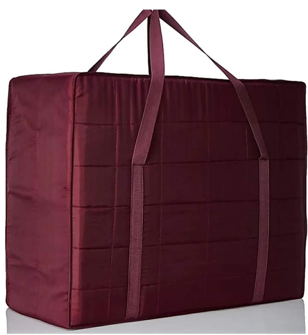 CUSTOMARY Nylon Double Bed Blanket Bag Cover/Saree Bag/Household Storage Bag With Water Proof Dust Proof.