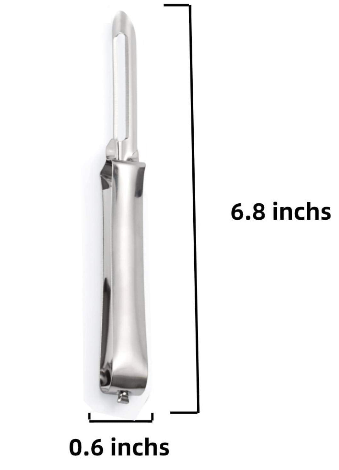 2 Pack Kitchen Vegetable Peeler, Stainless Steel Rotary Peeler For Carrot And Fruit, With Ergonomic And Control Handle-Dishwashe