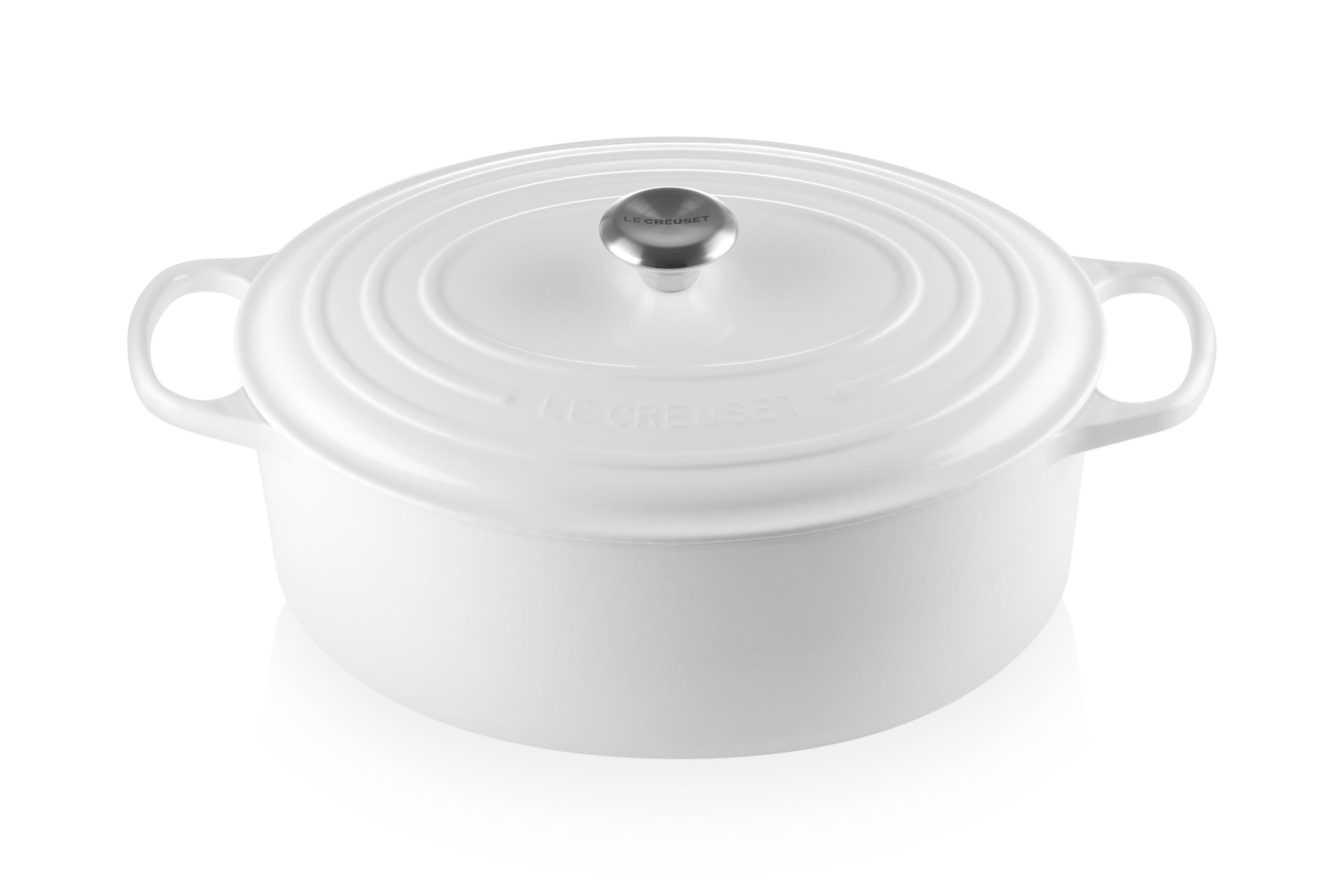 Le Creuset Enameled Cast Iron Signature Oval Dutch Oven, 9.5 Qt., White