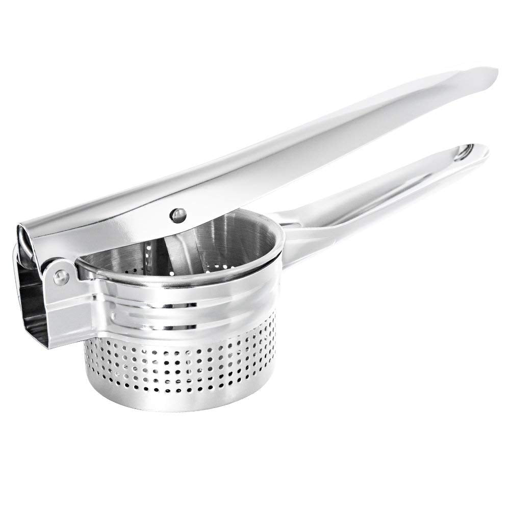 Potato Masher Stainless Steel Masher Fruit Vegetable Press Juicer Crusher Squeezer Food Press With Ergonomic Comfort Grip