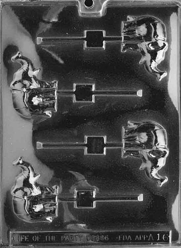 Life Of The Party A016 Elephant Lollipop Sucker Chocolate Candy Mold With Molding Instructions