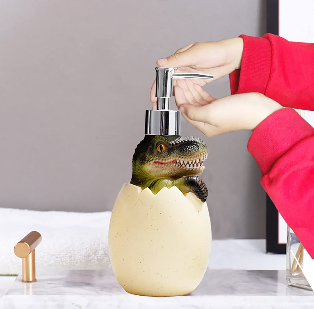 Cute Dinosaur Baby Egg Pump Lotion Dispenser Liquid Soap, Hand Soap, Shampoo, Shower Gel Refill Dispenser For Adults Kids Bathro