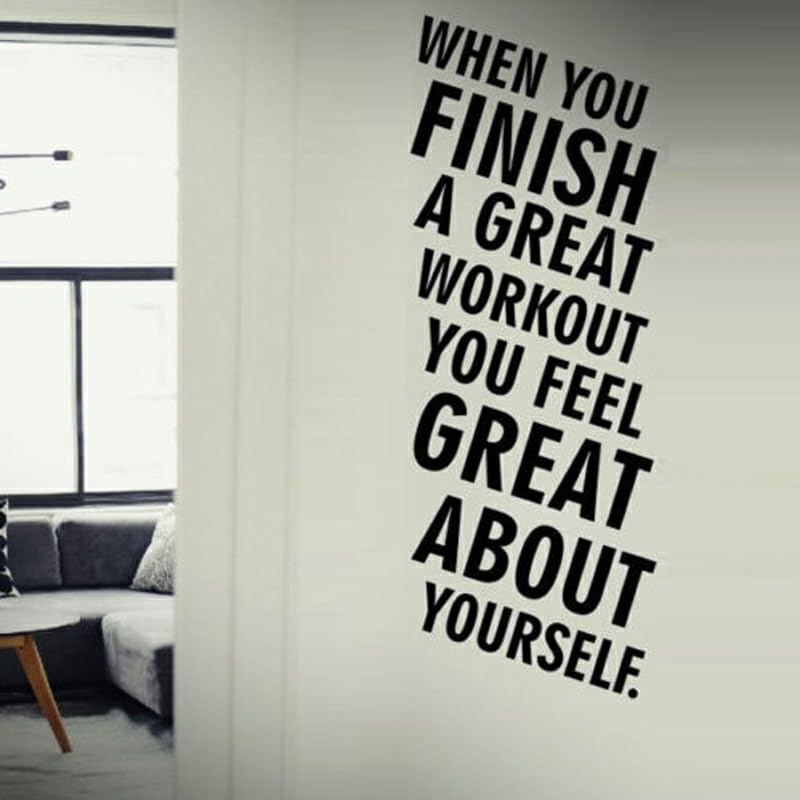 GADGETS WRAP Wall Decal Vinyl Sticker When You Finish a Great Workout for Office Home Wall Decoration