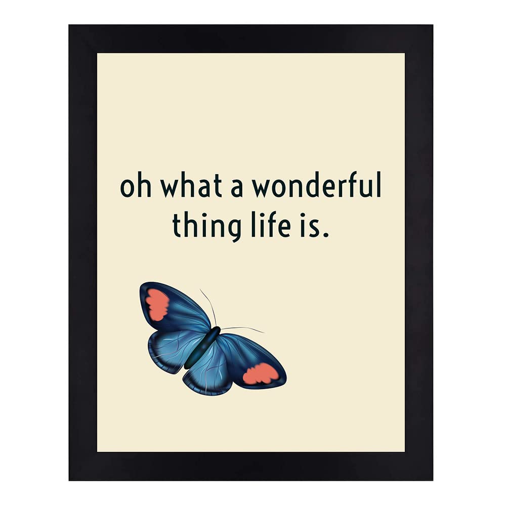 Interio Crafts Beautiful Positive Life Motivational Quote Framed Wall Poster, Inspirational Poster, Black (Frame Size :13X10 Inc