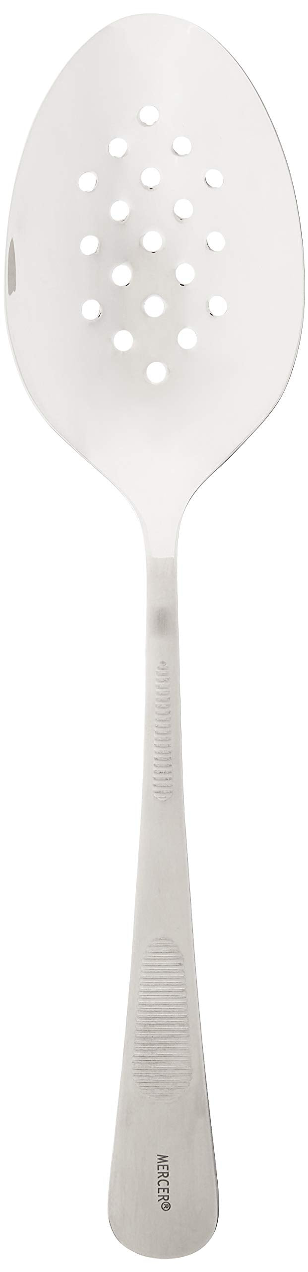 Mercer Culinary, 9 Inch, Silver Plating Spoon, Perforated Bowl, 9-Inch, 9''