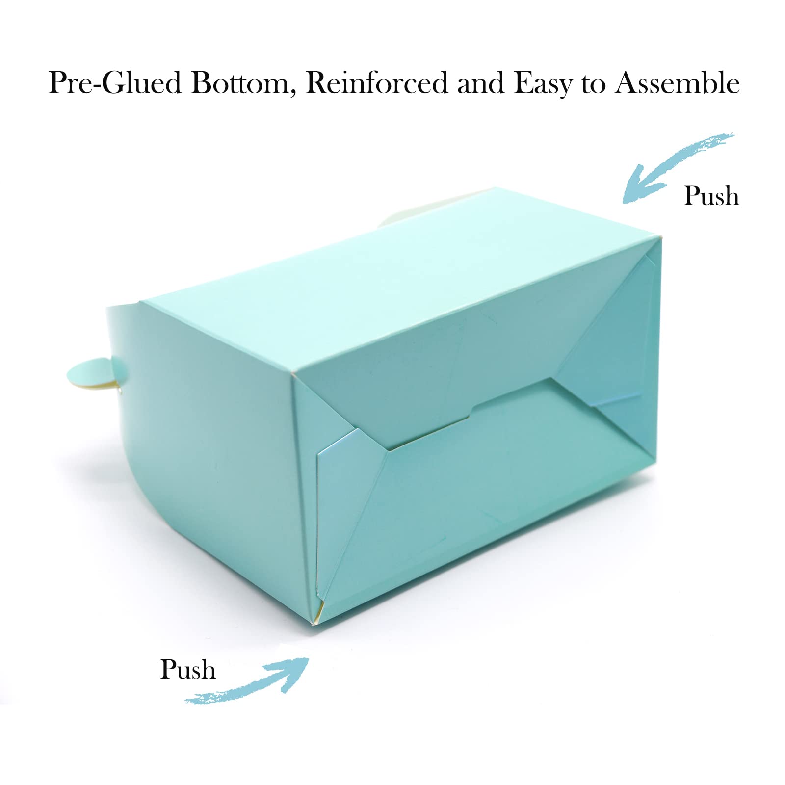 Oletx 30-Pack Blue Party Favor Treat Boxes, Goodie Boxes, Gable Paper Gift Boxes With Handles. Perfect For Prince Party And Baby