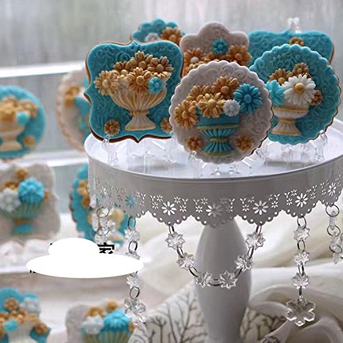 Anyana Flower Urns Vases Pots Silicone Mould Cake Fondant Gum Paste Mold For Sugar Paste Wedding Party Cupcake Decorating Topper