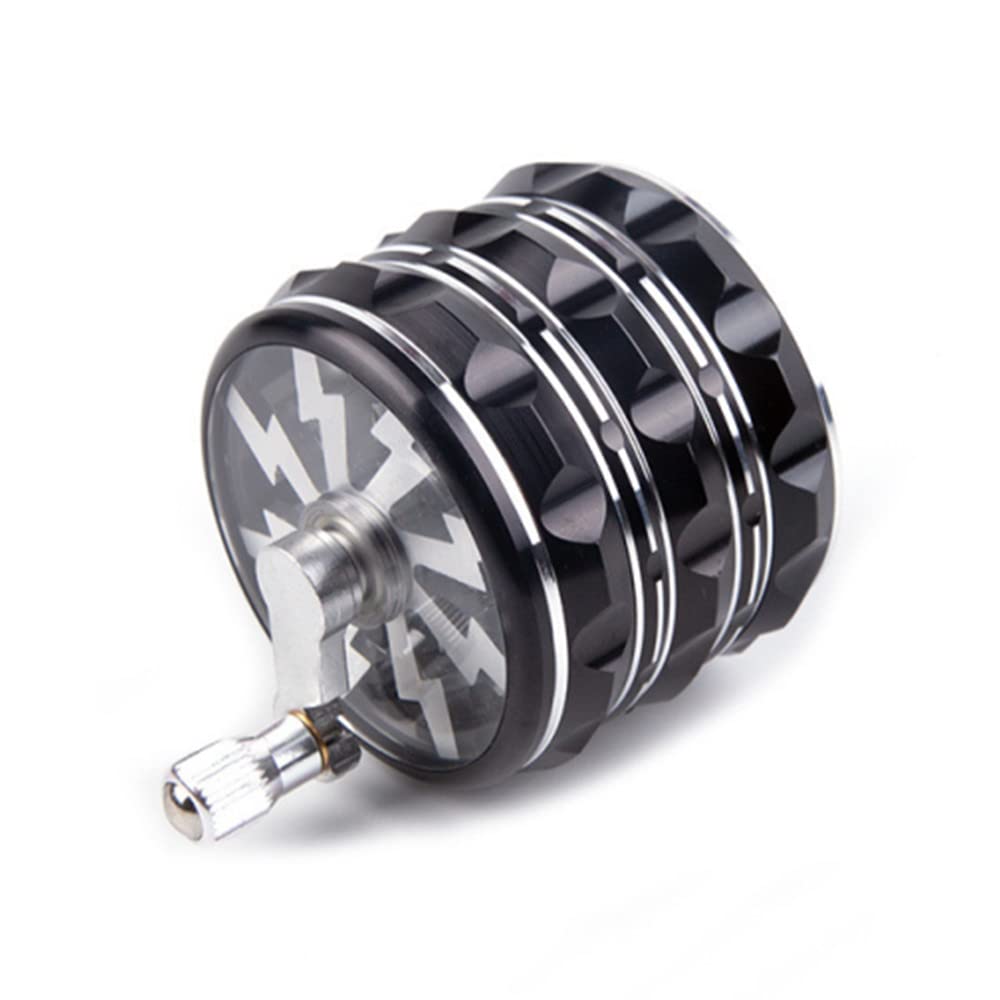 2.5 Inch Hand Crank Grinder, Potable Large Grinder With Clear Top Cover Best Gift(Blue)