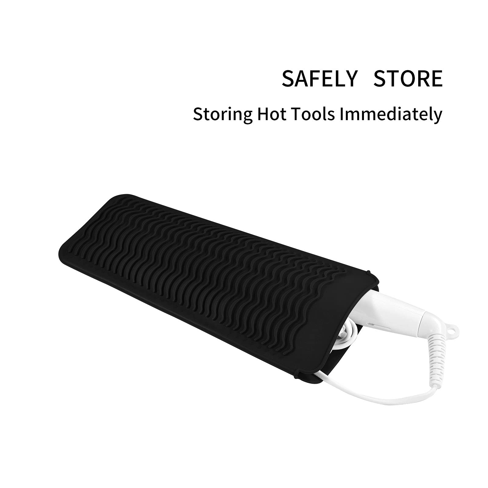 Eiokit Silicone Heat Resistant Travel Mat Pouch For Hair Straightener,Crimping Iron,Hair Curling Iron,Hair Curling Wand,Flat Iro