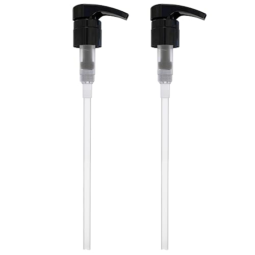 Universal Dispensing Pump  Perfect for Shampoo & Conditioner 1 L (33.8 OZ) - Fits for Most Popular Brands Bottles or Any Refillable Bottles from 12oz to 33.8oz with 28/410 Neck Size  Black (Pack of 2)