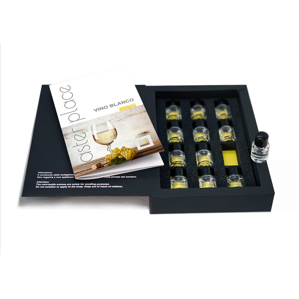 Tasterplace Set De Aromas De Vino Blanco - Versi   N En Espa   Ol - Para Sommeliers - Para Amantes Del Vino - Herramienta De Deg