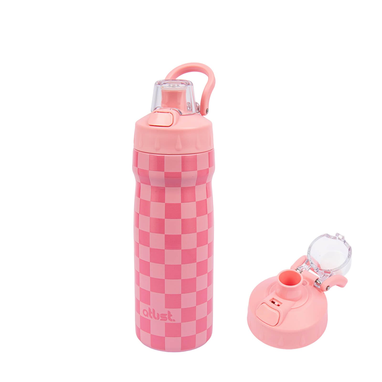 ATLIST Kids Water Bottle with Straw 18 oz  Stainless Steel Insulated Tumbler for Gym & Bike (Fits Holders)  Leak Proof PopUp 