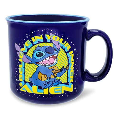 Disney Lilo & Stitch Believe In Your Inner Alien camper Mug  Holds 20 Ounces