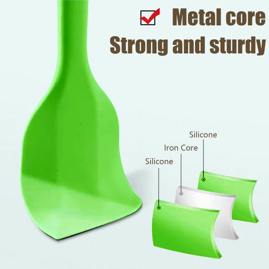 8 Pieces Silicone Spatulas,8.5 Inch Non-Stick With Stainless Steel Core,Heat Resistant-500?, Food Grade Dishwasher Safe, For Mix