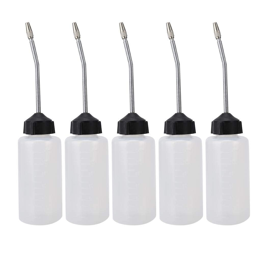 Heepdd 5Pcs Sewing Machine Oil Dispenser 120Ml Lengthened Nut Tip Oil Bottle