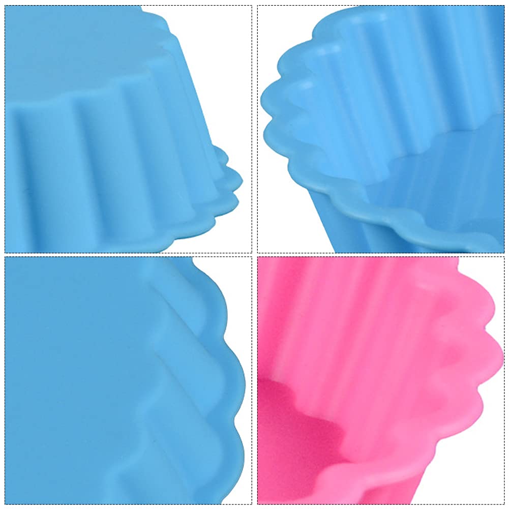 Pxrje Silicone Quiche Pan,8Pcs Pie Panrouruan Round 4 Inch Tart Mold Non Stick For Cooking Baking.(Random Color)
