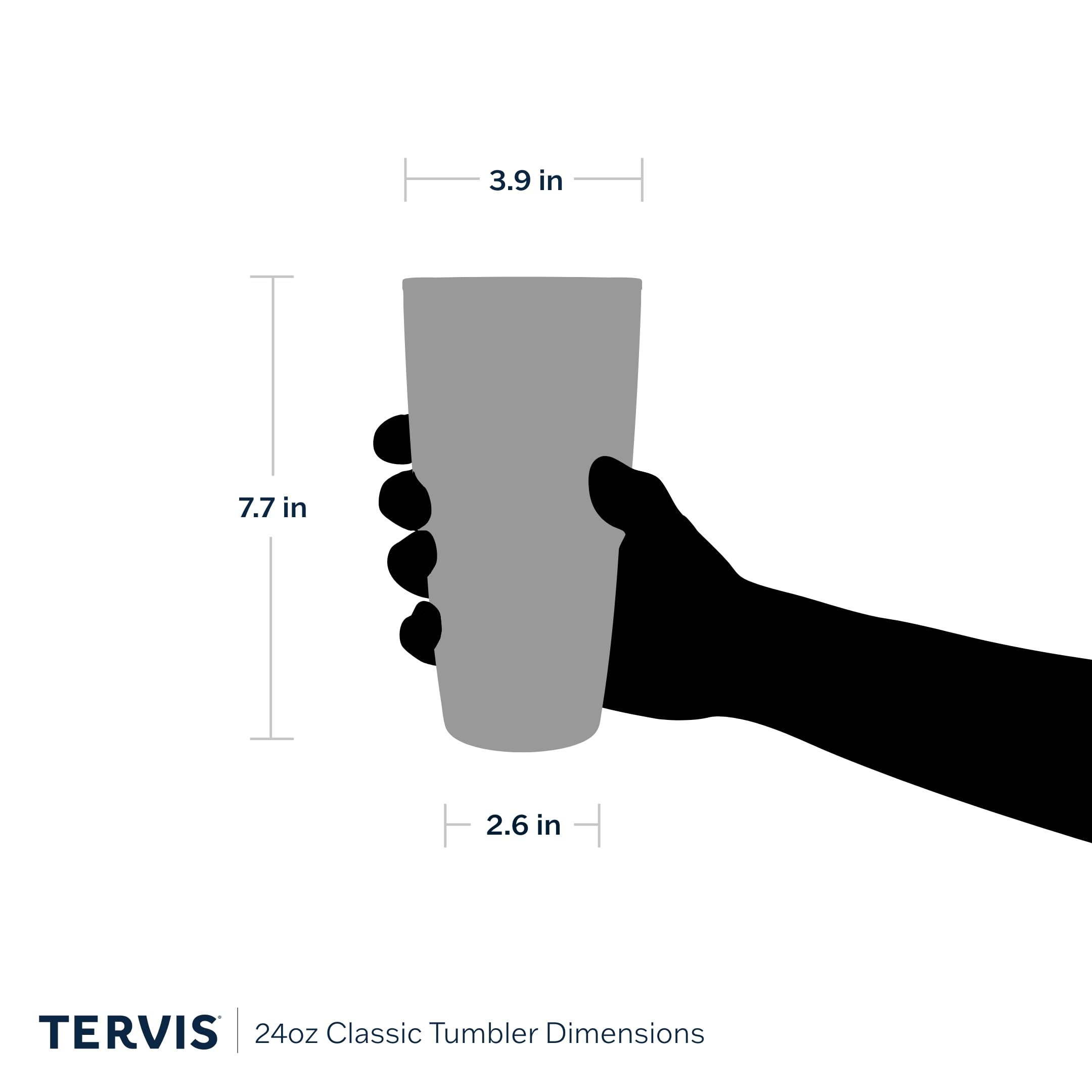 Tervis Clear & Colorful Lidded Made in USA Double Walled Insulated Tumbler Travel Cup Keeps Drinks Cold & Hot, 24oz, Clear Lid,