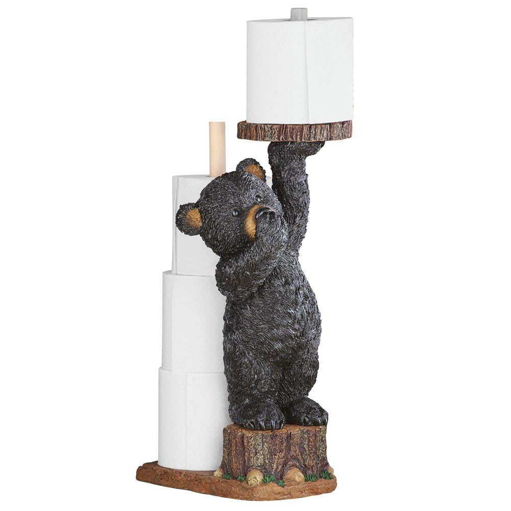 Aurrra Northwoods Bear Cub Toilet Paper Holder, 22 H