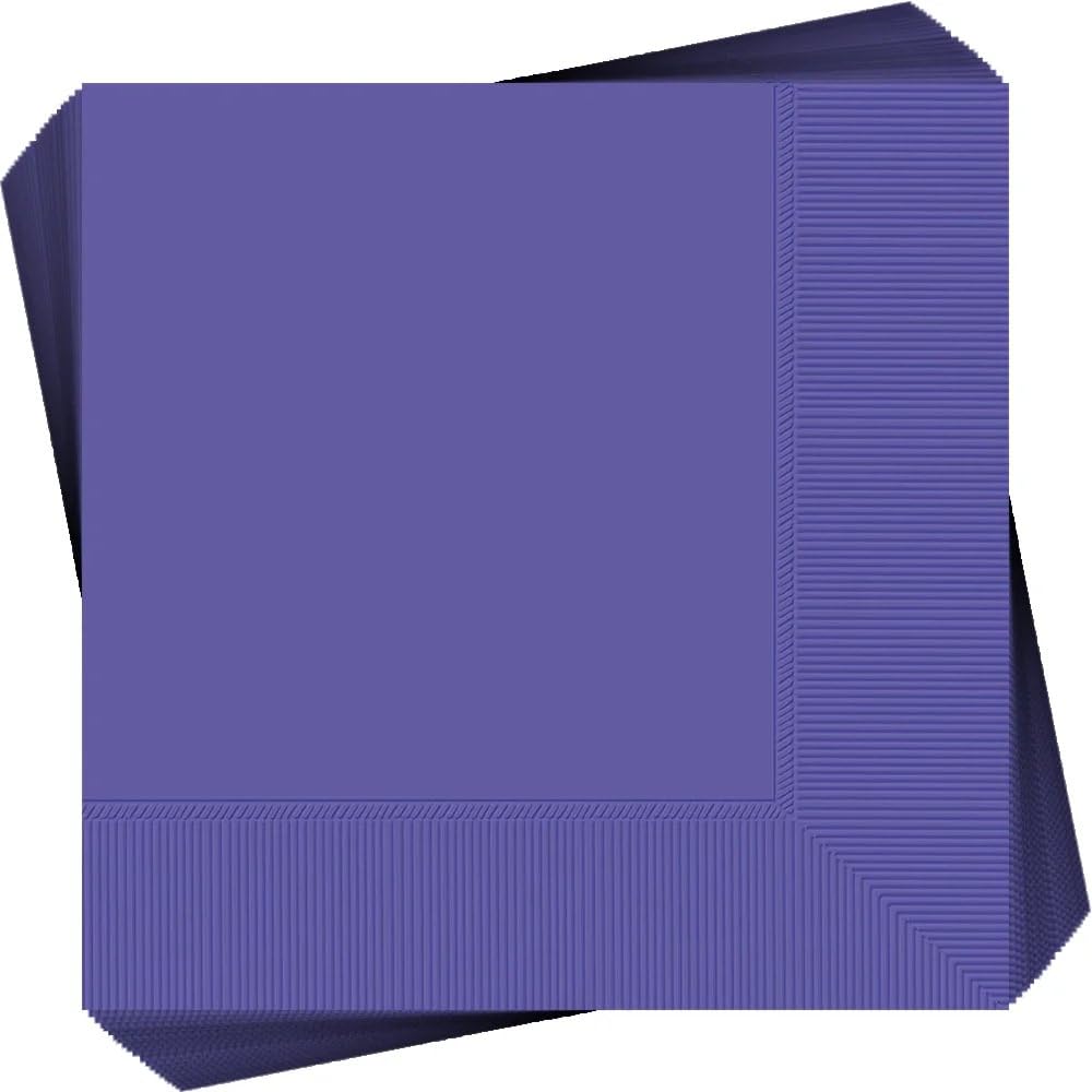 New Purple 2-Ply Luncheon Napkins - 6.5 (Pack Of 40) - Vibrant Paper Napkins - Perfect For Events & Parties