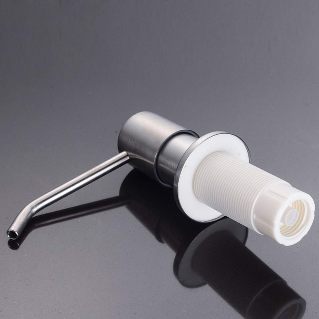 Amicicare Kitchen Sink Soap Dispenser Top Refill Built-In Countertop S.S Steel Dispenser Pump With 360 Degree Rotating Head And