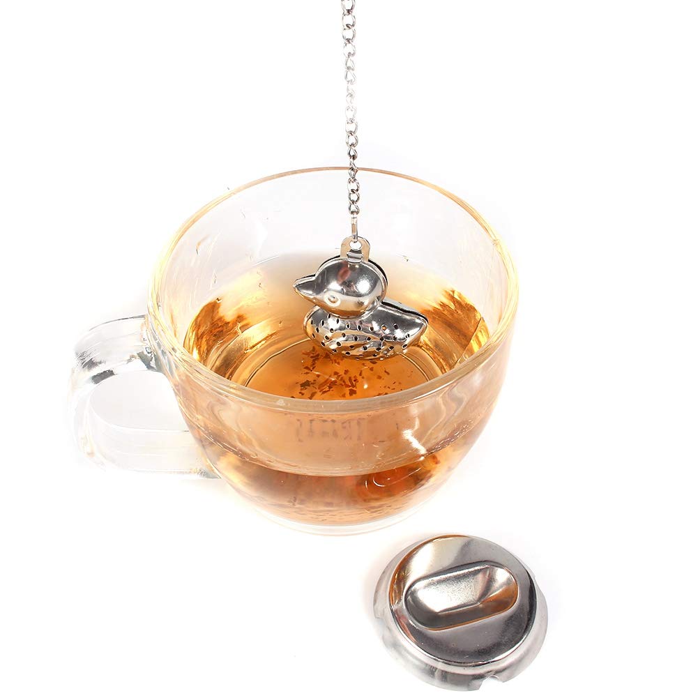 Durable Mini Loose Tea Infuser, Stainless Steel Tea Infuser, Duck Shape For Living Room Office Kitchen Tea House