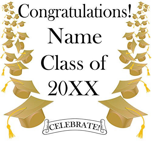 Partypro Gold Mortarboard Grad Door Banner