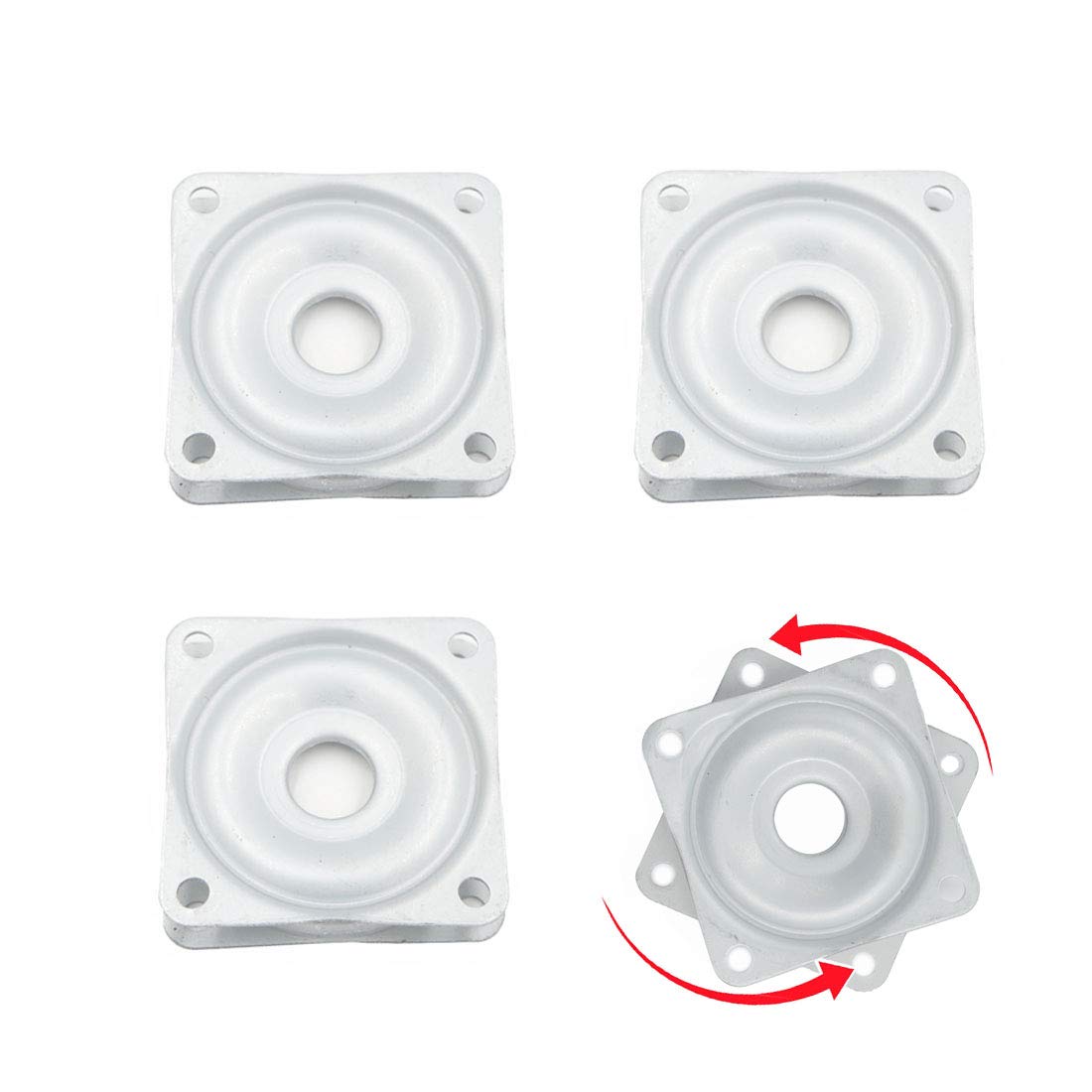 Mokell 3 Pack 2-Inch Square Lazy Susan Turntable Bearing, 5/16-Inch Thick 44-Lb Capacity