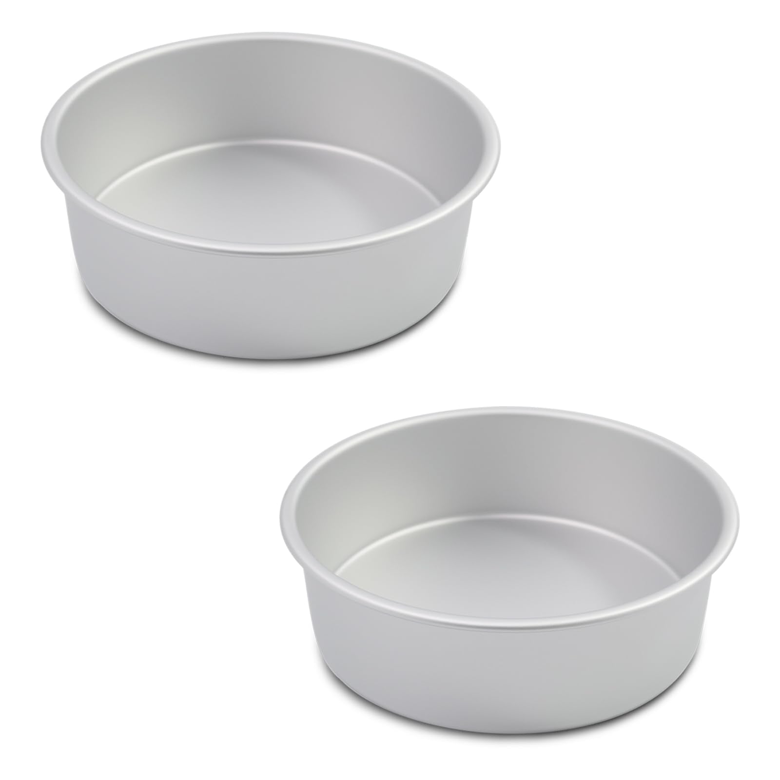 kefyixc 8 Inch Cake Pan Set of 2, Aluminum Round Cake Baking Pans Tins For for birthday cake party cake, Non-Toxic, Only Handwas