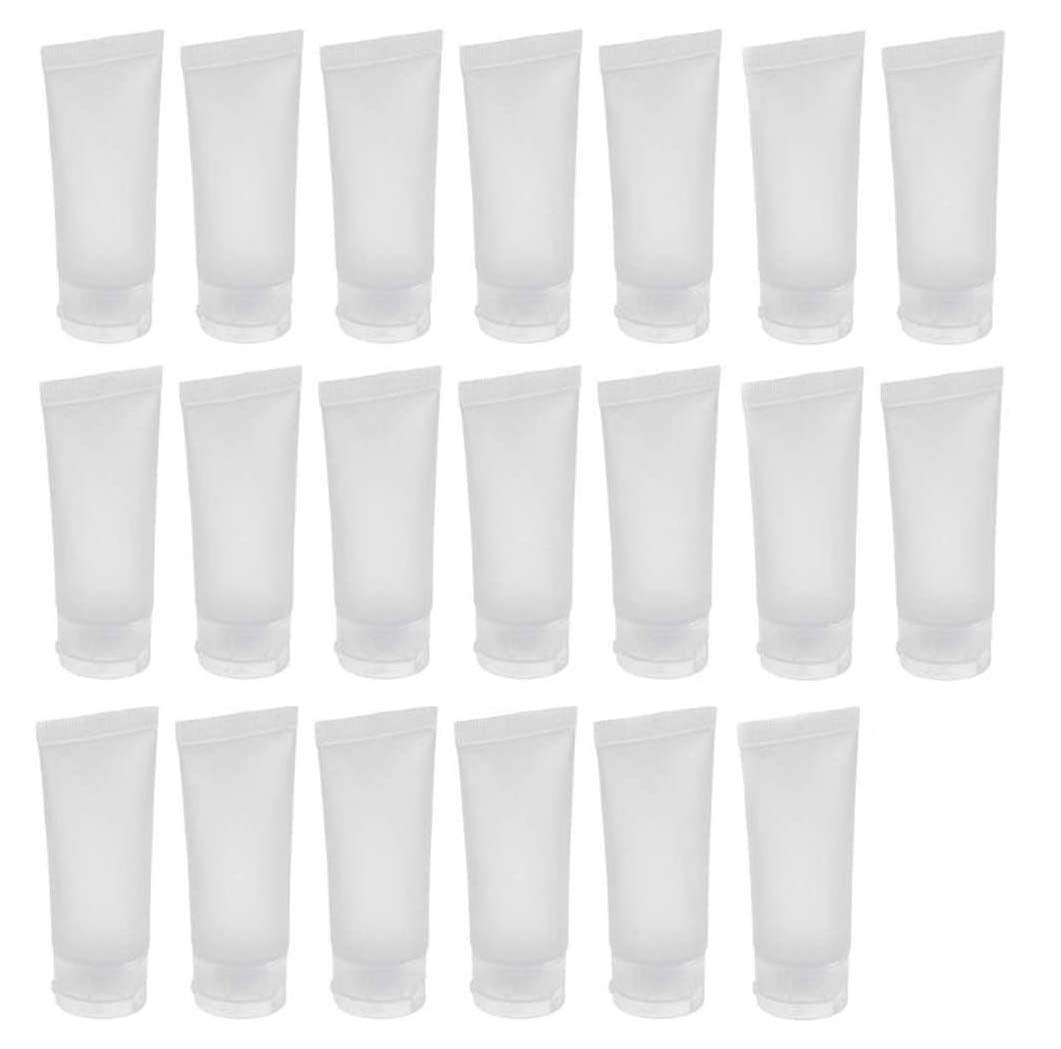 Upstore 20Pcs Emply Plastic Cosmetic Soft Tube Vial Bottles With Flip Cover Makeup Travel Sample Packing Storage Holder Containe