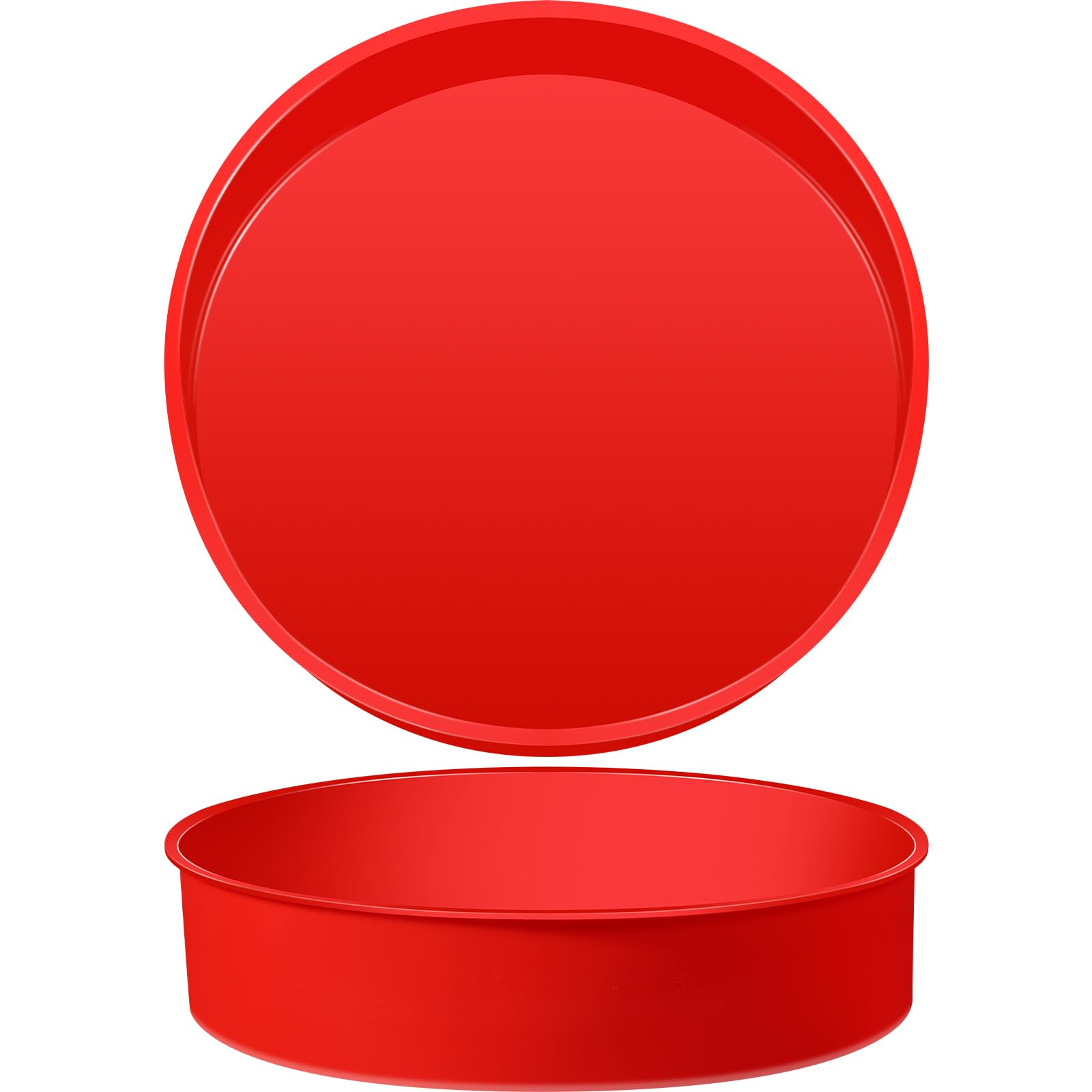 Teenyyou 2 Pcs Silicone Cake Pan Round Baking Cake Molds Nonstick Quick Release Suitable for Cheesecake Puddings Party Favors(R