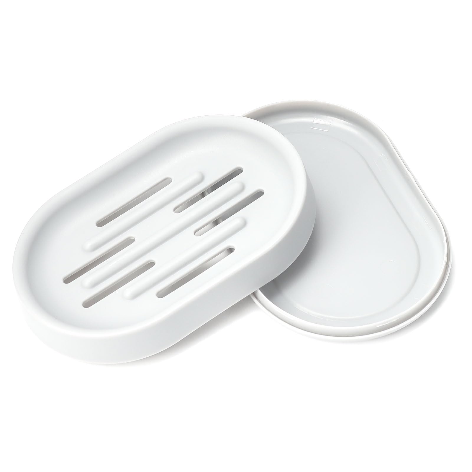 Topsky 2 Pack Soap Dish For Shower,Soap Dishes Soap Savers For Bar Soap, Soap Bar Holder Shower With Drip Tray, Plastic Soap Hol