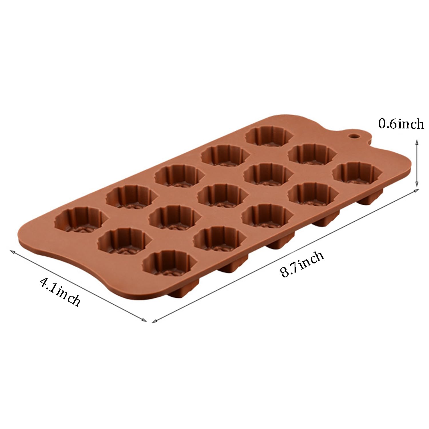 2 Pcs Rose Silicone Molds, 15-Cavity Mini Flower Shape Silicone Molds, Non-Stick Silicone Rose Chocolate Candy Baking Molds For