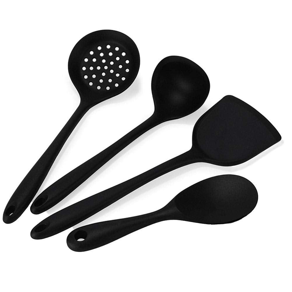 Baskety Silicone Spatula Set | 4 Versatile Tools Cooking, Baking And Mixing NonStick & Heat Resistant | Strong Stainless Steel 