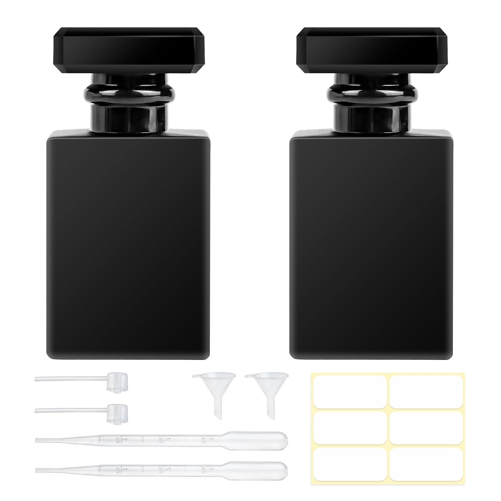 Gsteng 2Pcs 30Ml/1Oz Glass Perfume Bottles Empty, Refillable Travel Perfume Atomizer Bottles, Portable Cologne Atomizer Empty Bo