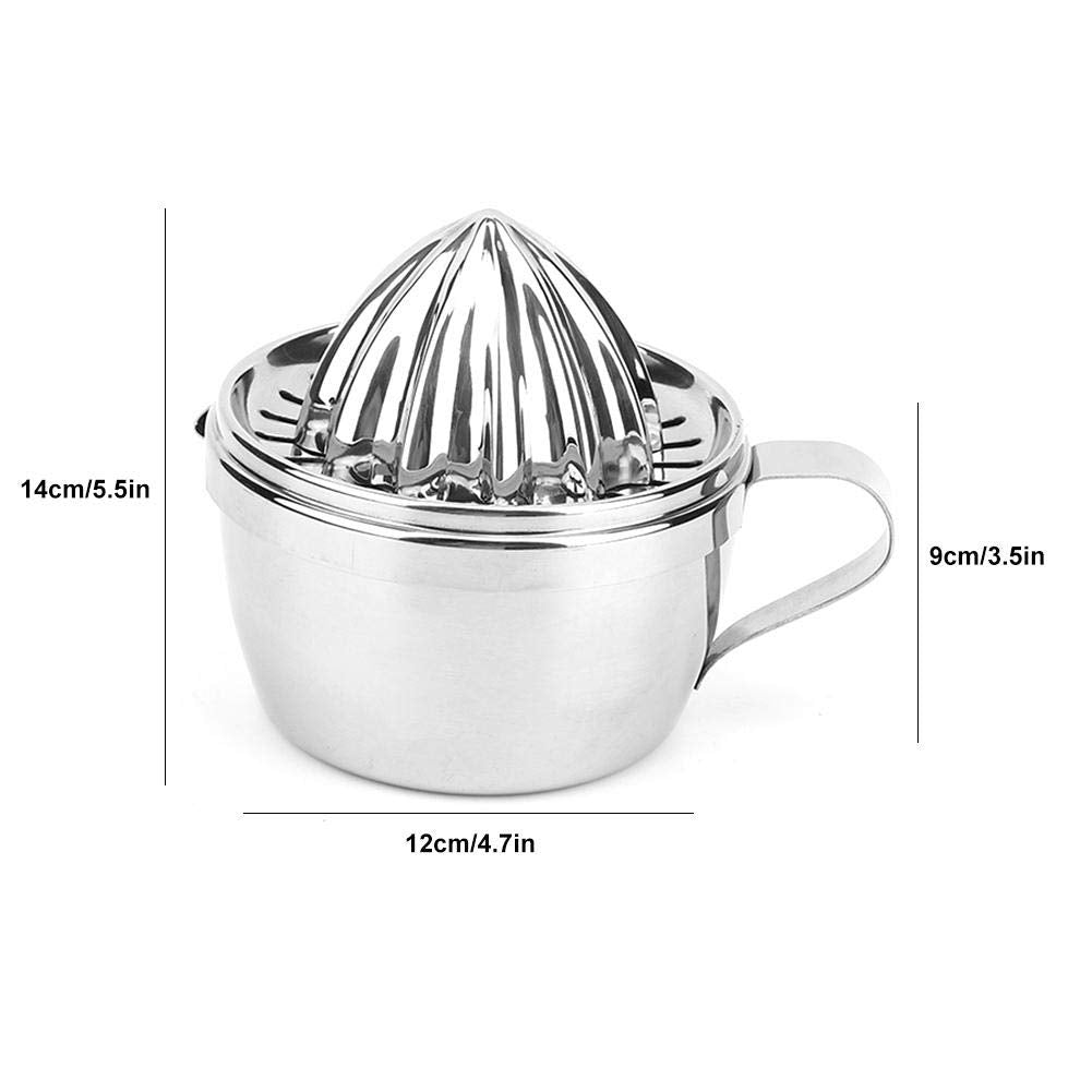Citrus Juicer Stainless Steel Manual Juicer Orange Lemon Squeezer Hand Pressing Tool With Strainer And Container For Kitchen Use