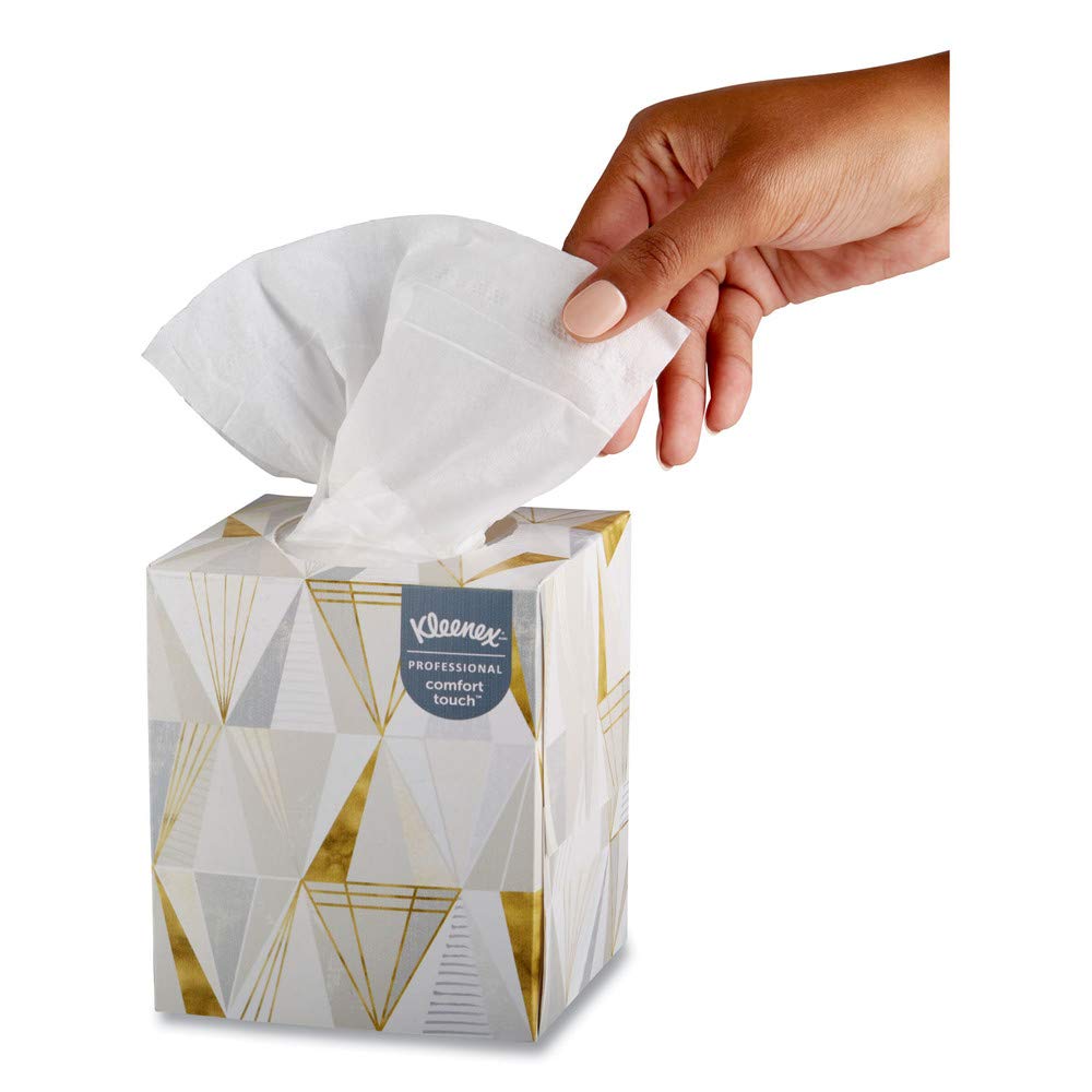 Kleenex 21200 95 Sheets/Box 3 Boxes/Pack Boutique White Facial Tissue - 2-Ply, Pop-Up Box