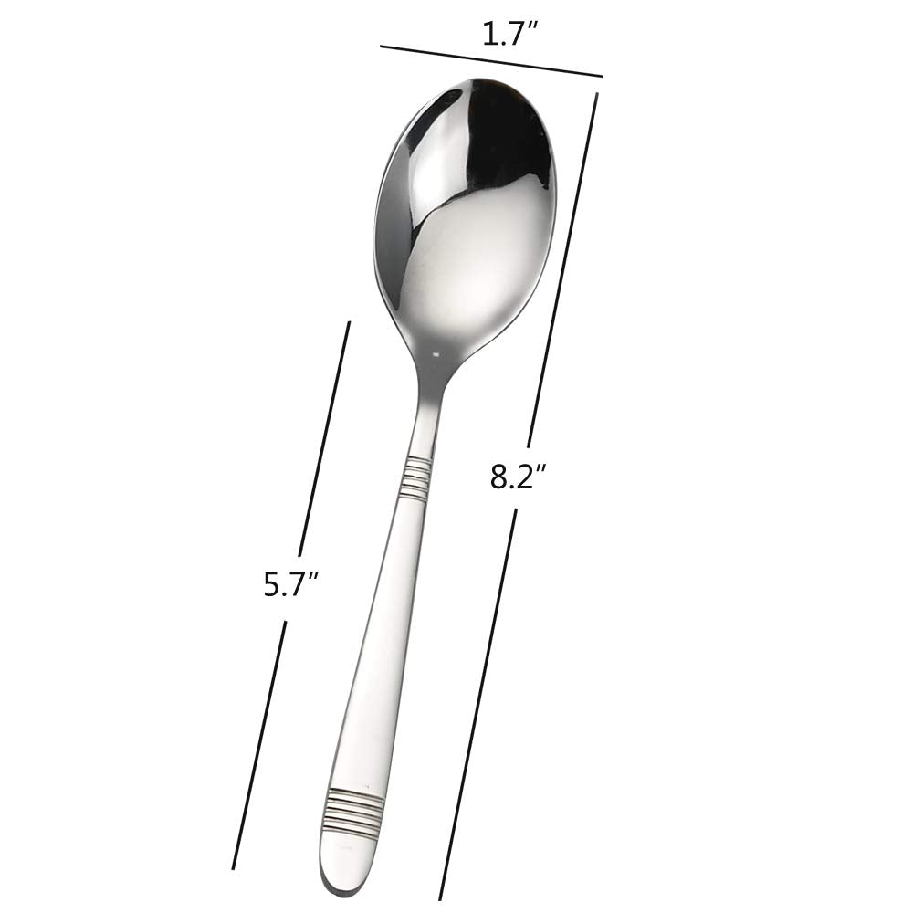 Begale 12 Pieces Stainless Steel Dinner Spoons, Cutlery Spoon