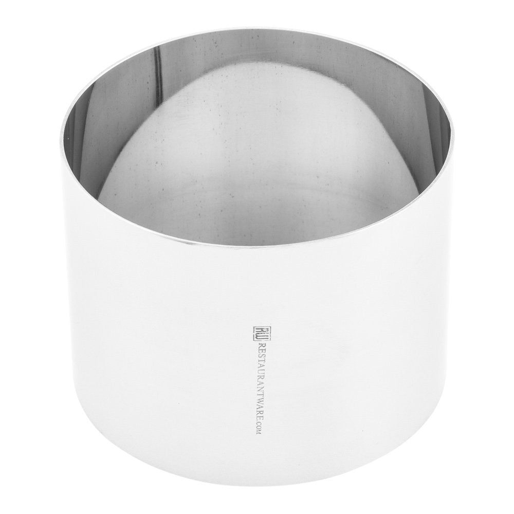 Restaurantware 3 X 2.4 Inch Baking Ring 1 Round Cake Ring - Oven-Ready Freezable Stainless Steel Ring Mold Dishwashable For Cook
