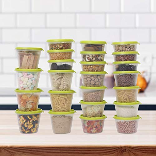 Cutting Edge Nesterware Stackable Food Container (Set Of 24, Green)