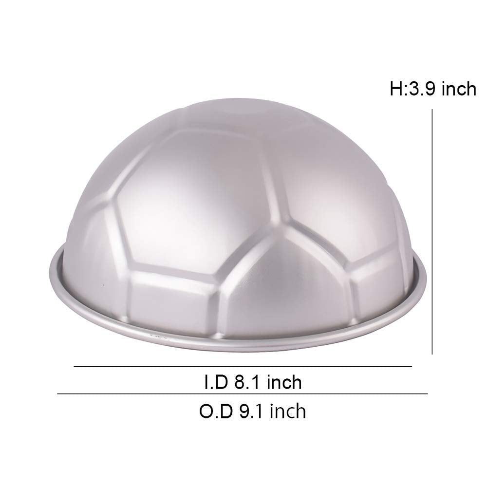 9 Inch 3D Full-Size Soccer Ball Aluminum Baking Pan With 4Pcs Hexagon Pentagon Cookie Cutter, Football Shape Metal Cake Pan Mold