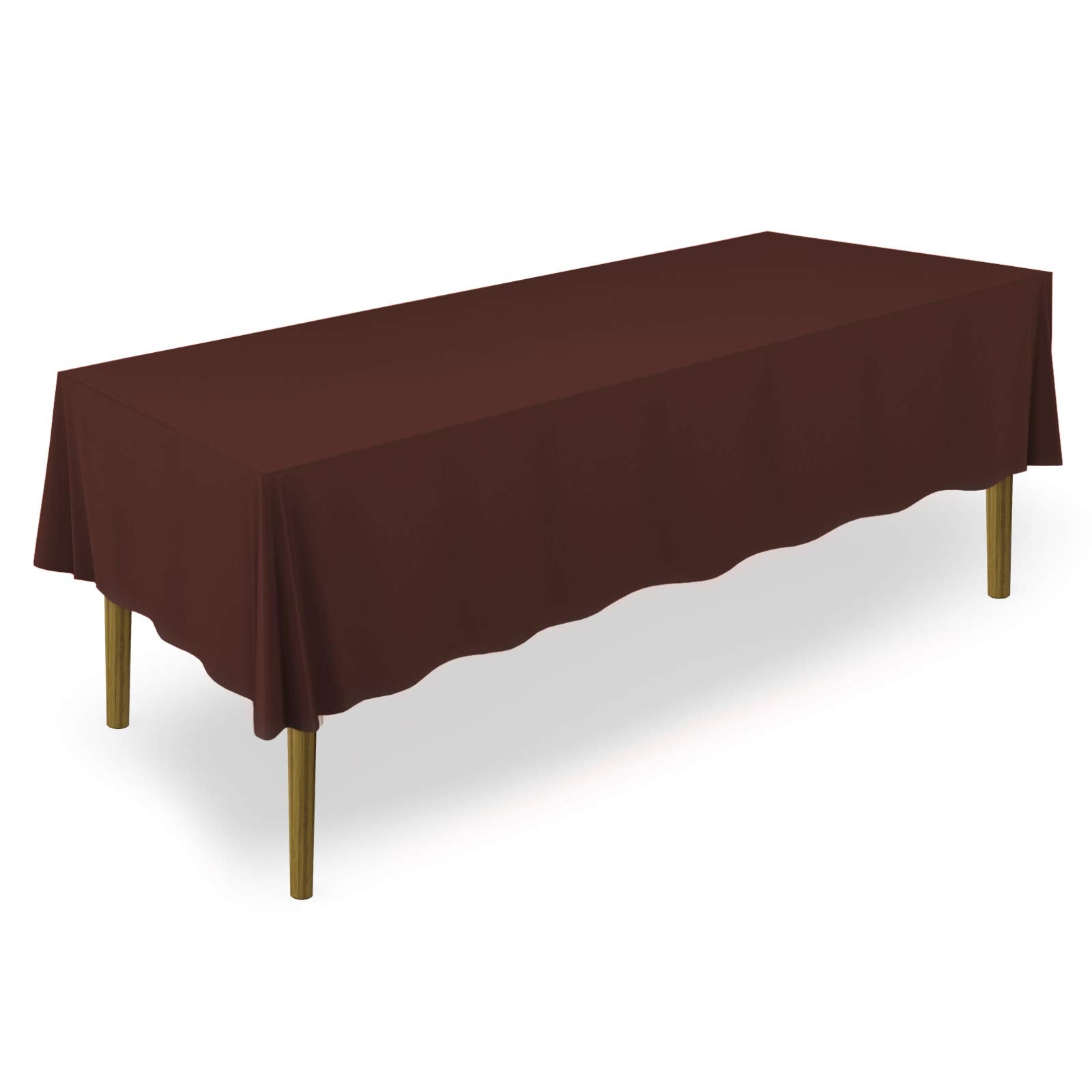 Lann'S Linens - 60 X 102 Premium Tablecloth For Wedding/Banquet/Restaurant - Rectangular Polyester Fabric Table Cloth - Choc